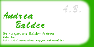 andrea balder business card
